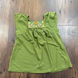 crown & ivy kids Olive Green Knit Top/Size 6